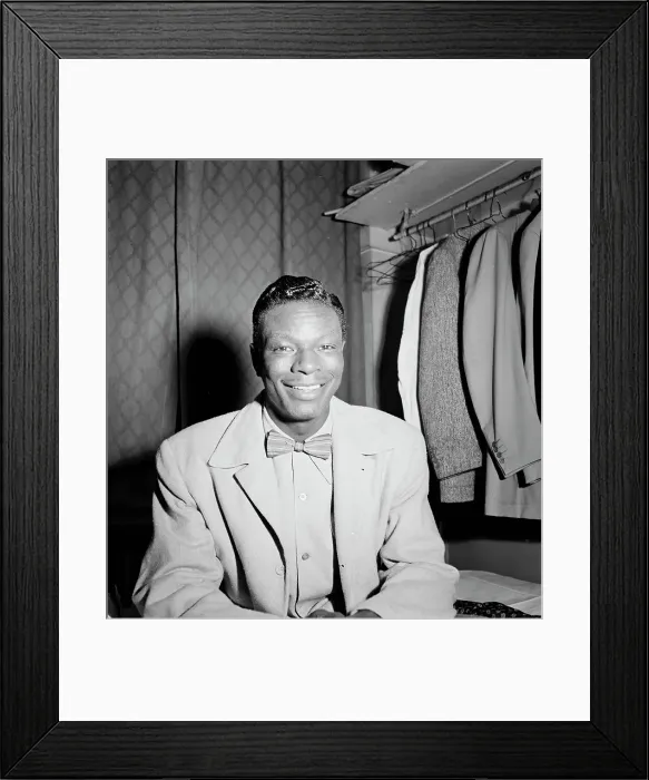Framed Print : Portrait of Nat King Cole, Paramount Theater, New York, N.Y. ca. Nov. 1946. Creator: William Paul Gottlieb Framed Print : Portrait of Nat King Cole, Paramount Theater, New York, N.Y. ca. Nov. 1946. Creator: William Paul Gottlieb