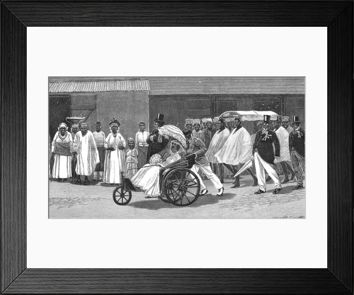 Framed Print : Sierra Leone Street Scenes -- A Marriage in High Life, 1890. Creator: Unknown. Sierra Leone Street Scenes -- A Marriage in High Life, 1890. Creator: Unknown Framed Print : Sierra Leone Street Scenes -- A Marriage in High Life, 1890. Creator: Unknown. Sierra Leone Street Scenes -- A Marriage in High Life, 1890. Creator: Unknown