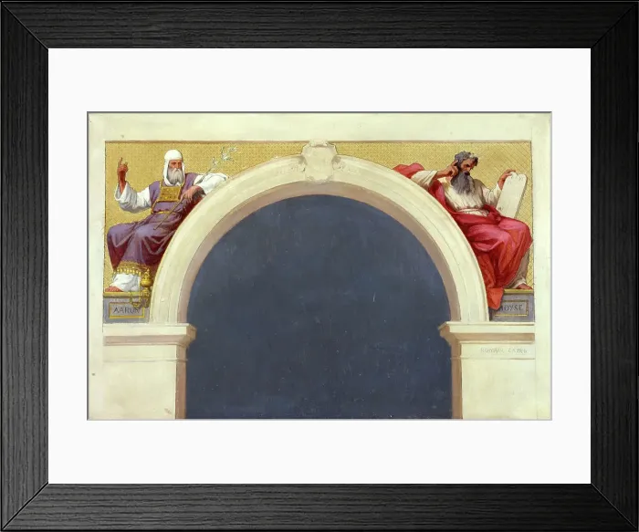 Framed Print : Esquisse pour l'église Saint-François-Xavier : Moïse et Aaron, between 1874 and 1876. Creator: Romain Cazes Framed Print : Esquisse pour l'église Saint-François-Xavier : Moïse et Aaron, between 1874 and 1876. Creator: Romain Cazes