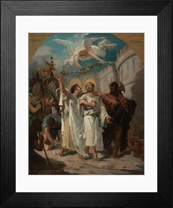 Framed Print : Esquisse pour l'église de Pierrefitte : Saint Gervais et saint Protais conduits au...c.1875-1877. Creator: Edmond Dupain Framed Print : Esquisse pour l'église de Pierrefitte : Saint Gervais et saint Protais conduits au...c.1875-1877. Creator: Edmond Dupain