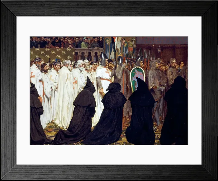 Framed Print : Les funérailles de Charles le Bon, comte de Flandre, célébrées à Bruges le 22 avril 1127, c1876-1877 Creator: Jan Van Beers Framed Print : Les funérailles de Charles le Bon, comte de Flandre, célébrées à Bruges le 22 avril 1127, c1876-1877 Creator: Jan Van Beers