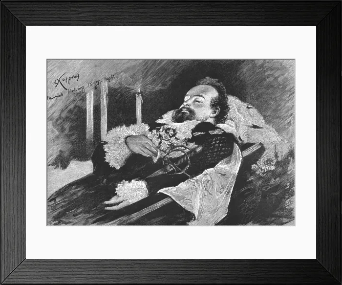 Framed Print : The Death of King Ludwig II of Bavaria - The King Lying in State, 1886. Creator: Unknown Framed Print : The Death of King Ludwig II of Bavaria - The King Lying in State, 1886. Creator: Unknown