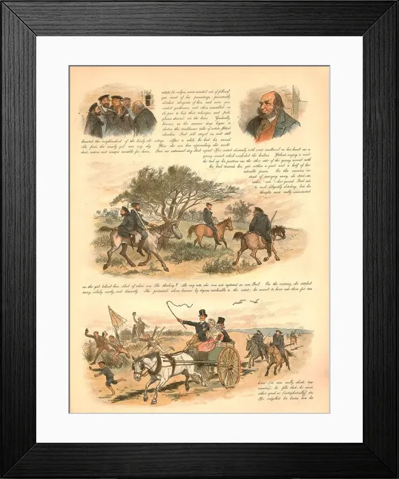 Framed Print : Paul and Virginia or the very Last of the Smugglers, 1886. Creator: Randolph Caldecott Framed Print : Paul and Virginia or the very Last of the Smugglers, 1886. Creator: Randolph Caldecott