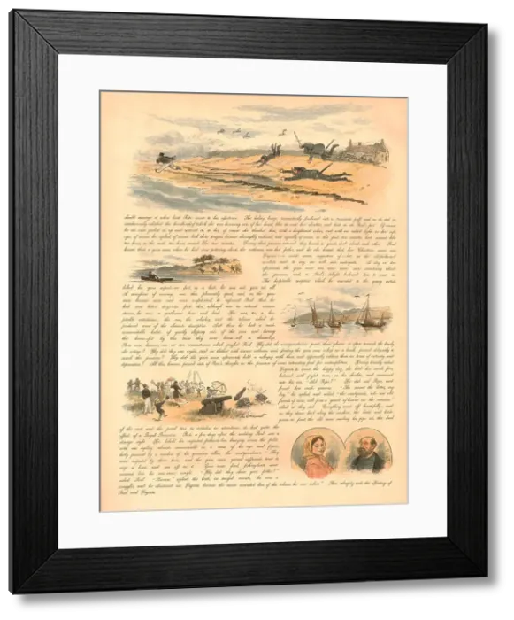 Framed Print : Paul and Virginia or the very Last of the Smugglers, 1886. Creator: Randolph Caldecott Framed Print : Paul and Virginia or the very Last of the Smugglers, 1886. Creator: Randolph Caldecott