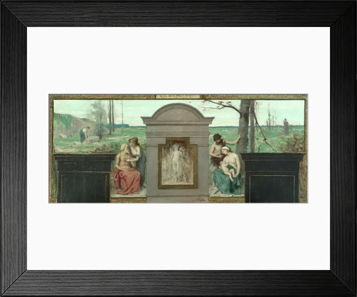 Framed Print : Esquisse pour la mairie du 15e arrondissement : La Famille, between 1883 and 1884. Creator: Franois Alfred Delobbe Framed Print : Esquisse pour la mairie du 15e arrondissement : La Famille, between 1883 and 1884. Creator: Franois Alfred Delobbe