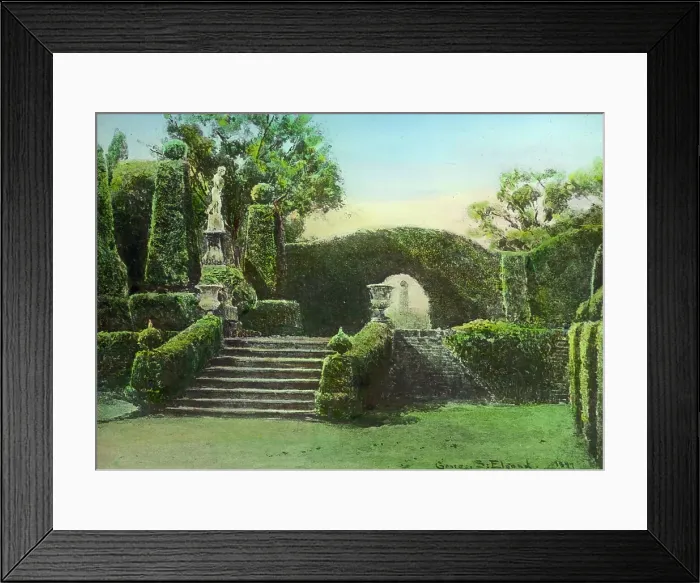Framed Print : Reproduction of illustration: The Terrace, Brockenhurst, between 1915 and 1925. Creator: Frances Benjamin Johnston Framed Print : Reproduction of illustration: The Terrace, Brockenhurst, between 1915 and 1925. Creator: Frances Benjamin Johnston