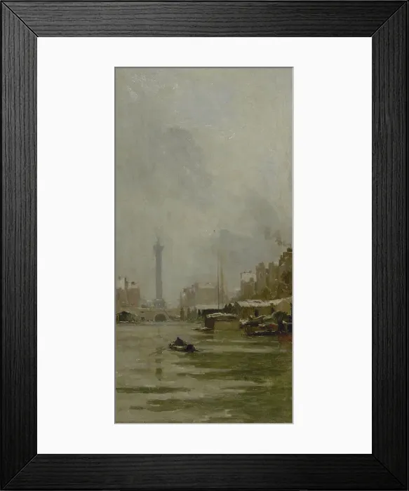 Framed Print : Esquisse pour le salon des Sciences de l'Hôtel de Ville : Le bassin de l'Arsenal, c.1888 - 1890. Creator: Pierre Vauthier Framed Print : Esquisse pour le salon des Sciences de l'Hôtel de Ville : Le bassin de l'Arsenal, c.1888 - 1890. Creator: Pierre Vauthier