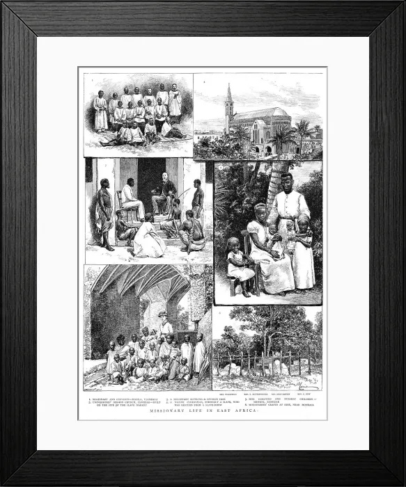Framed Print : Missionary Life in East Africa, 1890. Creator: Unknown Framed Print : Missionary Life in East Africa, 1890. Creator: Unknown