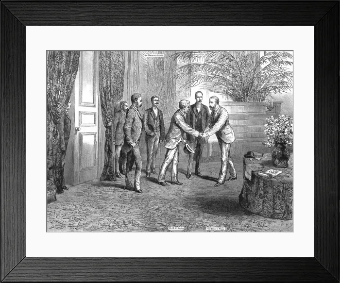 Framed Print : Mr. Stanley's Arrival at Cannes--Interview Between the Explorer and H.R.H. The Prince of Wales, 1 Creator: Unknown Framed Print : Mr. Stanley's Arrival at Cannes--Interview Between the Explorer and H.R.H. The Prince of Wales, 1 Creator: Unknown