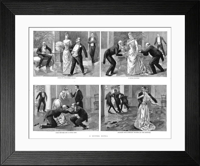 Framed Print : A Supper Extra, 1890. Creator: Unknown Framed Print : A Supper Extra, 1890. Creator: Unknown