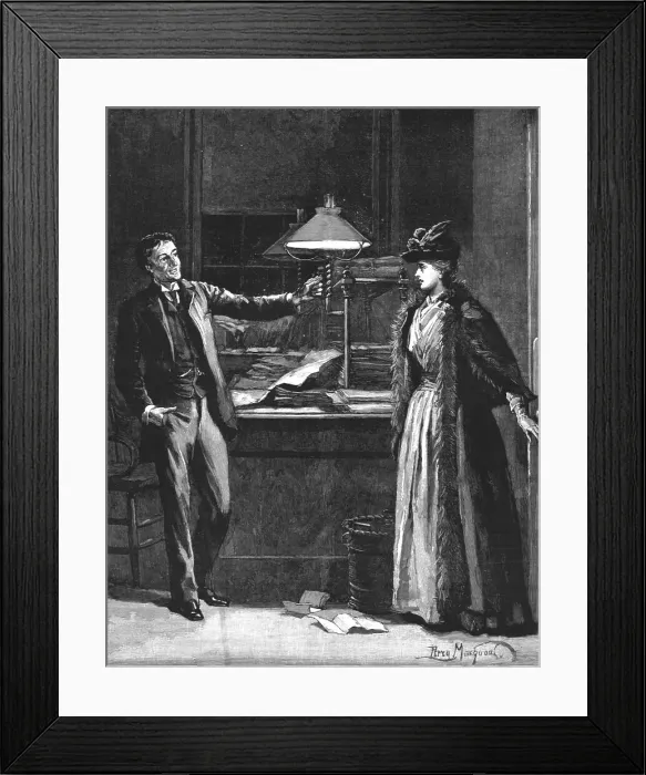 Framed Print : Madame Leroux'; By Francis Eleanor Trollope; Mr Hawkin's turned it up again with a flare whe he saw Creator: Percy Macquoid Framed Print : Madame Leroux'; By Francis Eleanor Trollope; Mr Hawkin's turned it up again with a flare whe he saw Creator: Percy Macquoid