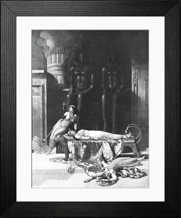 Framed Print : The Death of Cleopatra after John Collier, exhibited at the Royal Acadamy, 1890. Creator: Unknown. The Death of Cleopatra after John Collier, exhibited at the Royal Acadamy, 1890. Creator: Unknown Framed Print : The Death of Cleopatra after John Collier, exhibited at the Royal Acadamy, 1890. Creator: Unknown. The Death of Cleopatra after John Collier, exhibited at the Royal Acadamy, 1890. Creator: Unknown
