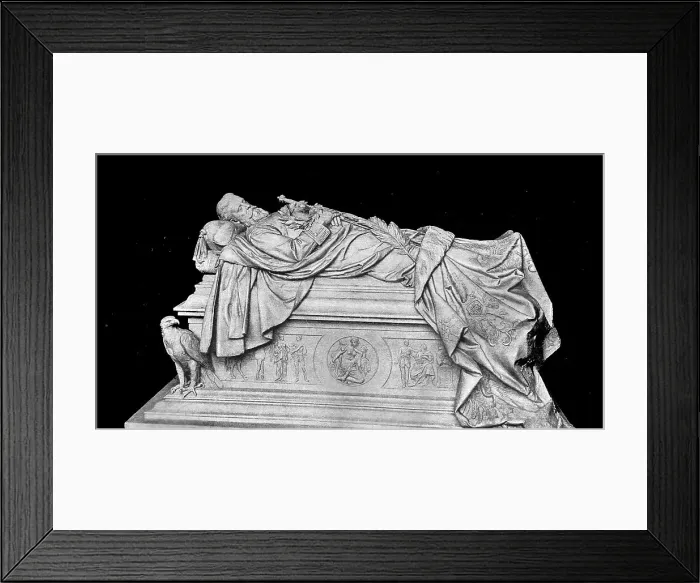 Framed Print : Memorial to the late Emperor Frederick in the Mausoleum at Charlottenburg, 1890. Creator: Unknown Framed Print : Memorial to the late Emperor Frederick in the Mausoleum at Charlottenburg, 1890. Creator: Unknown