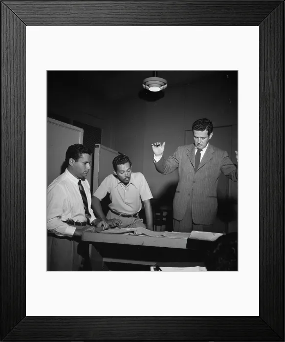 Framed Print : Portrait of Billy Eckstine and Hugo Winterhalter, New York, N.Y. 1946. Creator: William Paul Gottlieb Framed Print : Portrait of Billy Eckstine and Hugo Winterhalter, New York, N.Y. 1946. Creator: William Paul Gottlieb