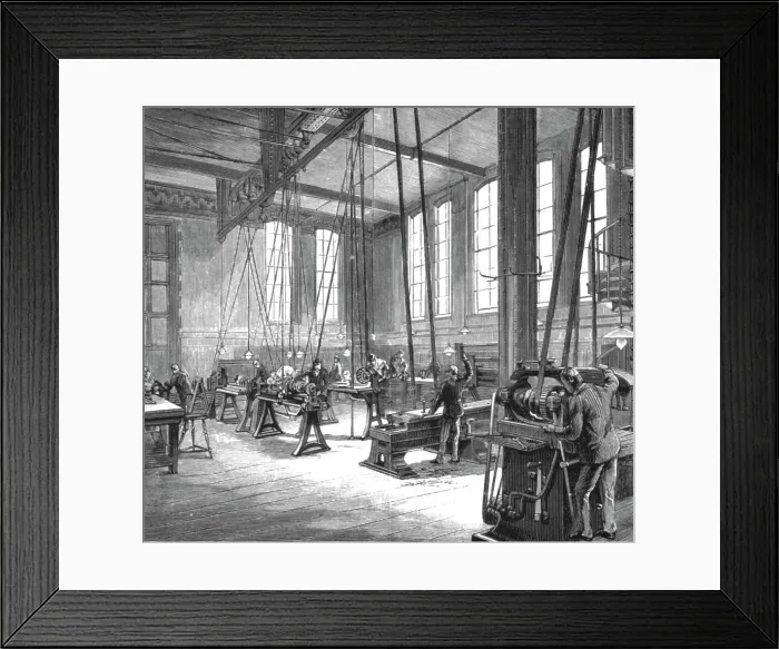 Framed Print : The Walker Engineering Laboratories at Liverpool; The Main Laboratory (Looking North-east), 1890. Creator: Unknown Framed Print : The Walker Engineering Laboratories at Liverpool; The Main Laboratory (Looking North-east), 1890. Creator: Unknown