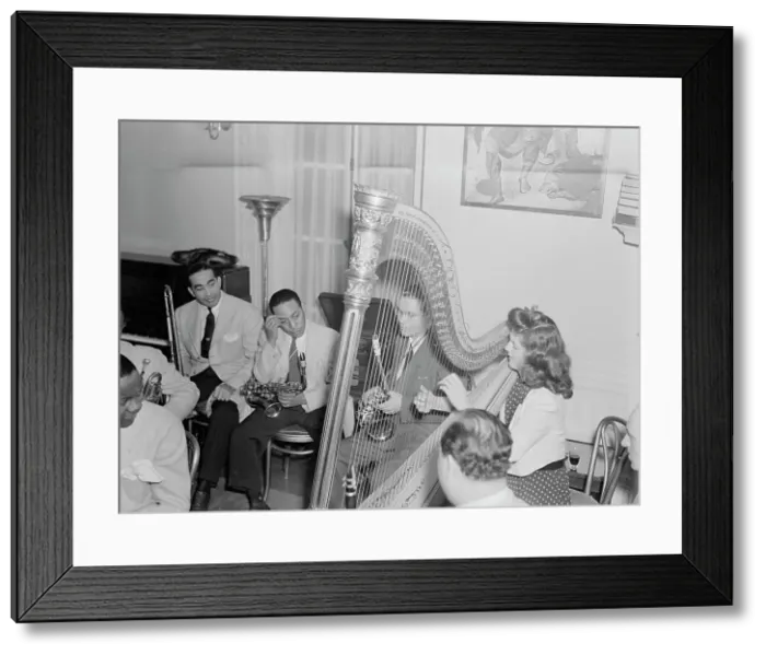 Framed Print : Portrait of Lawrence Brown, Johnny Hodges, and Adele Girard, Turkish Embassy, Washington, D.C. 1930 Creator: William Paul Gottlieb Framed Print : Portrait of Lawrence Brown, Johnny Hodges, and Adele Girard, Turkish Embassy, Washington, D.C. 1930 Creator: William Paul Gottlieb