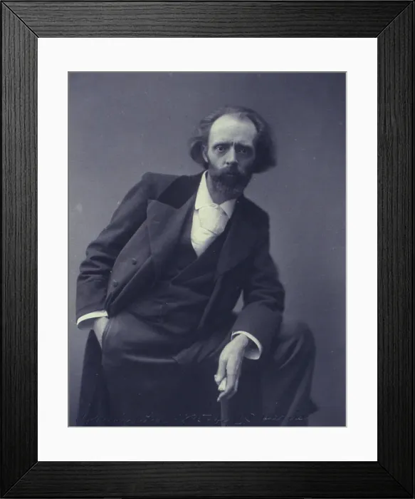 Framed Print : Sir Hall Caine, three-quarter length portrait, facing front, c1895. Creator: Clayton Stone Harris Framed Print : Sir Hall Caine, three-quarter length portrait, facing front, c1895. Creator: Clayton Stone Harris