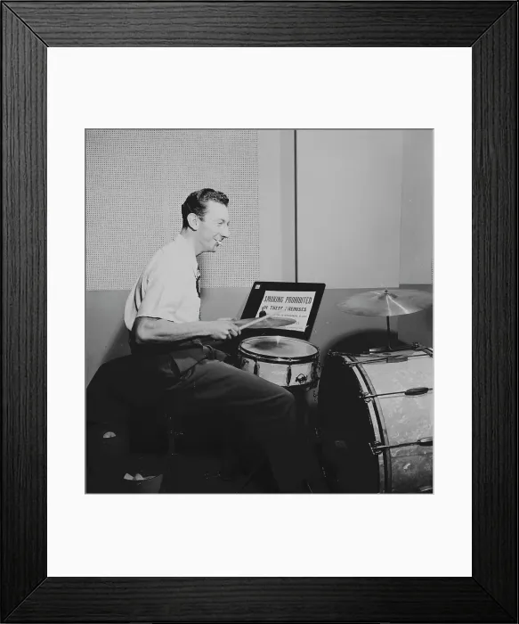 Framed Print : Portrait of Morey Feld, New York, N.Y. ca. Aug. 1947. Creator: William Paul Gottlieb Framed Print : Portrait of Morey Feld, New York, N.Y. ca. Aug. 1947. Creator: William Paul Gottlieb