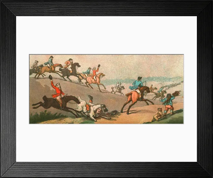 Framed Print : Old Fashioned Sporting Pictures, and the Road to Bygone Days; The Humours of Fox Hunting. 1788 --R Creator: Unknown Framed Print : Old Fashioned Sporting Pictures, and the Road to Bygone Days; The Humours of Fox Hunting. 1788 --R Creator: Unknown
