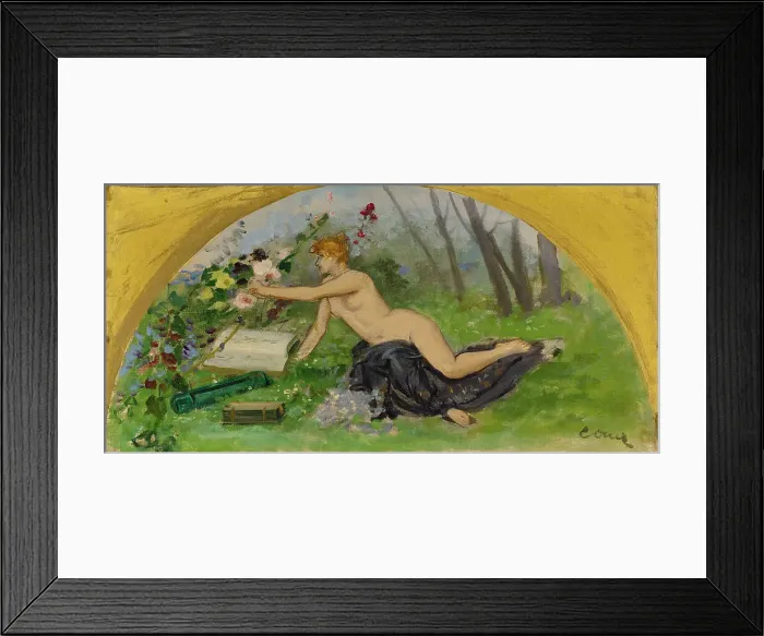 Framed Print : Esquisse pour le salon des Sciences de l'Hôtel de Ville de Paris : La Botanique, c.1889 - 1892. Creator: Ernest-Ange Duez Framed Print : Esquisse pour le salon des Sciences de l'Hôtel de Ville de Paris : La Botanique, c.1889 - 1892. Creator: Ernest-Ange Duez