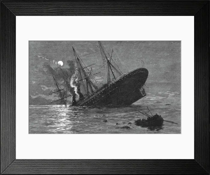 Framed Print : The Loss of the SS Quetta off Thursday Island, Northern Australia; Lloyds Brisbane March Ist 1890 Creator: John Comyns Framed Print : The Loss of the SS Quetta off Thursday Island, Northern Australia; Lloyds Brisbane March Ist 1890 Creator: John Comyns