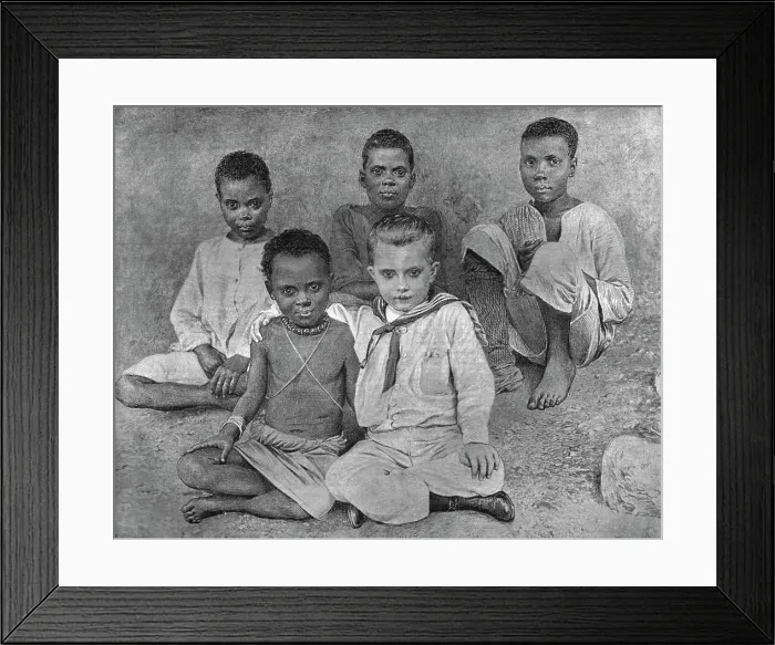 Framed Print : Black and White'--Little Jack (Jack Hore reference Highgate Cemetery) The boy missionary and his p Creator: Unknown Framed Print : Black and White'--Little Jack (Jack Hore reference Highgate Cemetery) The boy missionary and his p Creator: Unknown
