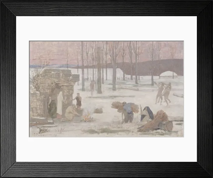 Framed Print : Winter, sketch for the Hôtel de Ville in Paris, between 1889 and 1892. Creator: Pierre Puvis de Chavannes Framed Print : Winter, sketch for the Hôtel de Ville in Paris, between 1889 and 1892. Creator: Pierre Puvis de Chavannes