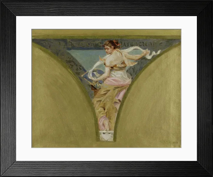 Framed Print : Sketch for the salle des fêtes in the Hôtel de Ville, Paris...lace, between 1889 and 1893. Creator: Jean Joseph Weerts Framed Print : Sketch for the salle des fêtes in the Hôtel de Ville, Paris...lace, between 1889 and 1893. Creator: Jean Joseph Weerts