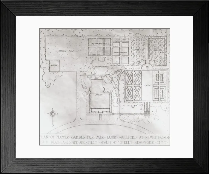 Framed Print : Fanny A. Mulford house, Fulton Avenue, Hempstead, New York, c1916. Creator: Frances Benjamin Johnston Framed Print : Fanny A. Mulford house, Fulton Avenue, Hempstead, New York, c1916. Creator: Frances Benjamin Johnston