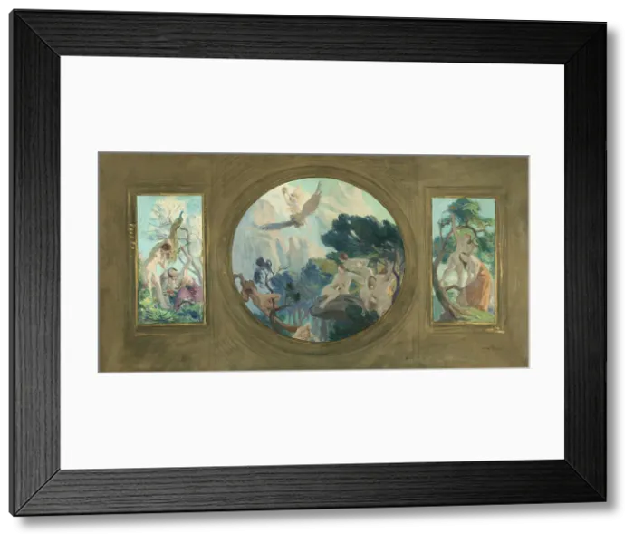 Framed Print : Sketch for the Hôtel de Ville in Paris : Flowers. Ambrosia. Fruit, between 1892 and 1893. Creator: Victor Emile Prouve Framed Print : Sketch for the Hôtel de Ville in Paris : Flowers. Ambrosia. Fruit, between 1892 and 1893. Creator: Victor Emile Prouve