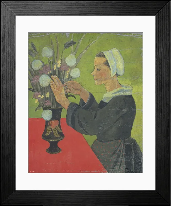 Framed Print : Bretonne au bouquet (Huelgoat), between 1892 and 1893. Creator: Paul Serusier Framed Print : Bretonne au bouquet (Huelgoat), between 1892 and 1893. Creator: Paul Serusier