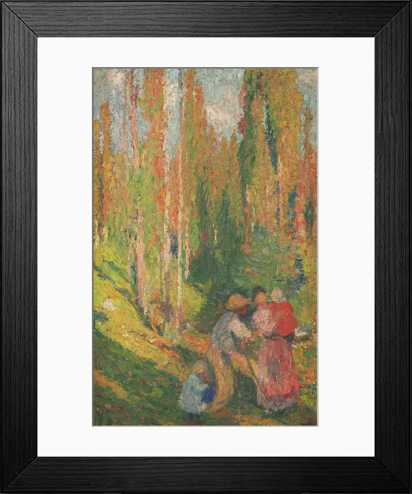 Framed Print : Esquisse pour la salle des mariages de la mairie du 10ème : L'été, scène champêtre, c.1905 - 1907. Creator: Henri Jean Guillaume Martin Framed Print : Esquisse pour la salle des mariages de la mairie du 10ème : L'été, scène champêtre, c.1905 - 1907. Creator: Henri Jean Guillaume Martin