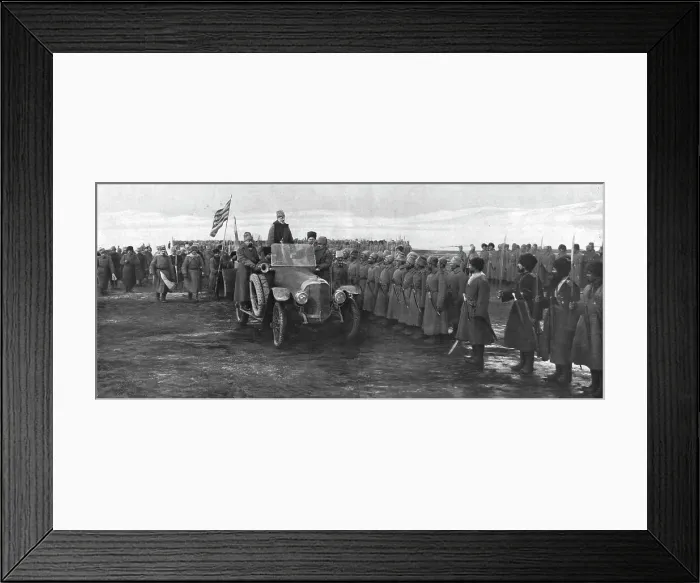 Framed Print : Apres Erzeroum et avant Trebizonde : le Grand-Duc Nicolas passe en revue ses soldats... 1916. Creator: Unknown Framed Print : Apres Erzeroum et avant Trebizonde : le Grand-Duc Nicolas passe en revue ses soldats... 1916. Creator: Unknown