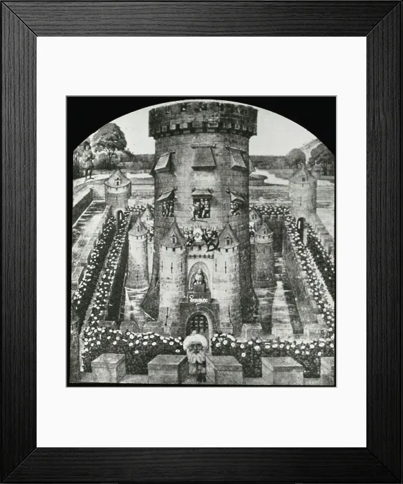 Framed Print : Reproduction of illustration showing Louvre Castle of Philip III, between 1915 and 1925. Creator: Frances Benjamin Johnston Framed Print : Reproduction of illustration showing Louvre Castle of Philip III, between 1915 and 1925. Creator: Frances Benjamin Johnston