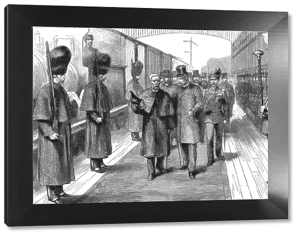 The Graphic Stanley Number; Mr. Stanley's Arrival at the Gare Du Midi, Brussels, 1890. Creator: Unknown