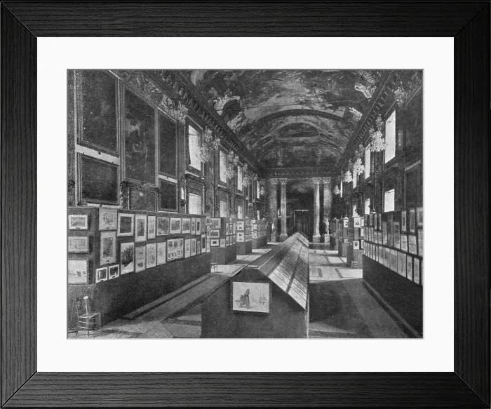 Framed Print : L'art Francais a Rome; un des salons de la galerie Colonna, ou sont exposees, a Rome... 1916. Creator: Unknown Framed Print : L'art Francais a Rome; un des salons de la galerie Colonna, ou sont exposees, a Rome... 1916. Creator: Unknown