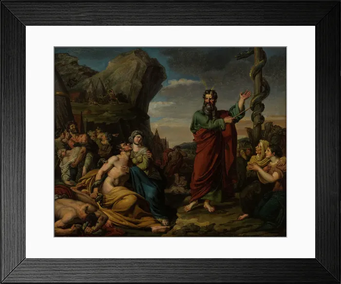 Framed Print : Sketch for the church of Saint-Paul-Saint-Louis : The Serpent of Airain, c.1819. Creator: Constantin-Louis-Félix Smith Framed Print : Sketch for the church of Saint-Paul-Saint-Louis : The Serpent of Airain, c.1819. Creator: Constantin-Louis-Félix Smith