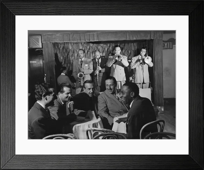 Framed Print : Portrait of Ben Webster, Eddie (Emmanuel) Barefield, Buck Clayton, Benny Morton...N.Y. 1947. Creator: William Paul Gottlieb Framed Print : Portrait of Ben Webster, Eddie (Emmanuel) Barefield, Buck Clayton, Benny Morton...N.Y. 1947. Creator: William Paul Gottlieb
