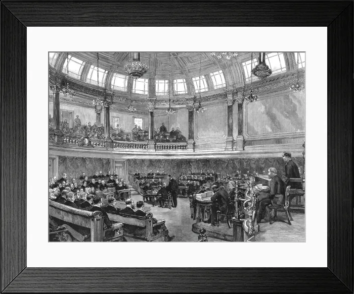 Framed Print : The County Council in it's New Home at Spring Gardens, 1890. Creator: Unknown Framed Print : The County Council in it's New Home at Spring Gardens, 1890. Creator: Unknown