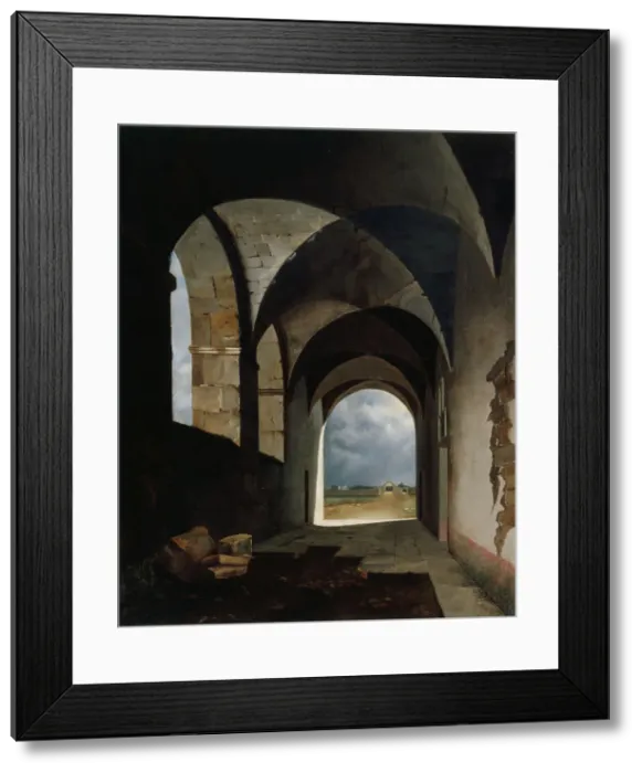 Framed Print : Effet de lumière dans les ruines, c.1820. Creator: Francois-Marius Granet