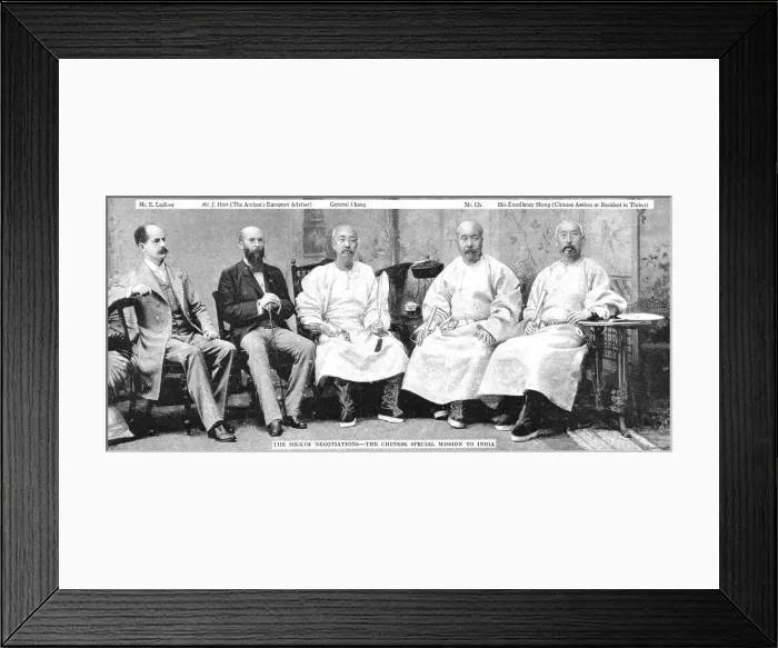Framed Print : The Sikkim Negotiations--The Chinese Special Mission to India, 1890. Creator: Unknown Framed Print : The Sikkim Negotiations--The Chinese Special Mission to India, 1890. Creator: Unknown