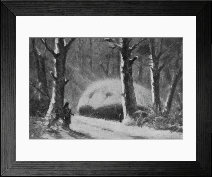 Framed Print : La Saucisse'; Garde de nuit d'une saucisse abritee dans un bois, 1916. Creator: Marodon. La Saucisse'; Garde de nuit d'une saucisse abritee dans un bois, 1916. Creator: Marodon Framed Print : La Saucisse'; Garde de nuit d'une saucisse abritee dans un bois, 1916. Creator: Marodon. La Saucisse'; Garde de nuit d'une saucisse abritee dans un bois, 1916. Creator: Marodon