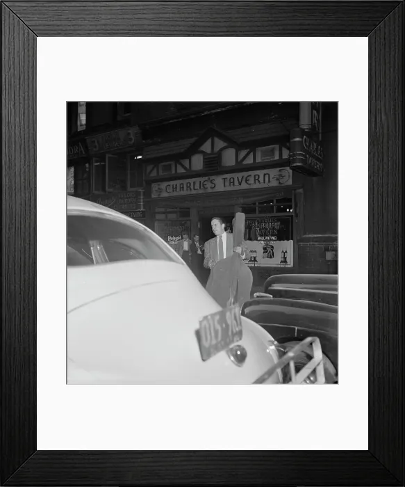 Framed Print : Portrait of Bob Haggart, Charlie's Tavern, New York, N.Y. 1946. Creator: William Paul Gottlieb Framed Print : Portrait of Bob Haggart, Charlie's Tavern, New York, N.Y. 1946. Creator: William Paul Gottlieb