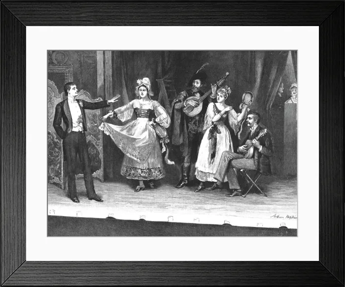 Framed Print : My First Season'; Private Theatre--A Dress Rehearsal, 1890. Creator: Arthur Hopkins Framed Print : My First Season'; Private Theatre--A Dress Rehearsal, 1890. Creator: Arthur Hopkins