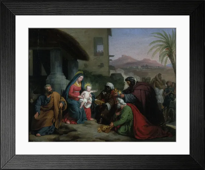 Framed Print : Esquisse pour l'église Notre-Dame-de-Lorette : L'Adoration des mages, c.1833. Creator: Jean-Pierre Granger Framed Print : Esquisse pour l'église Notre-Dame-de-Lorette : L'Adoration des mages, c.1833. Creator: Jean-Pierre Granger