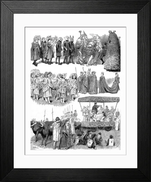 Framed Print : The May-Day Festivities at St.Mary Cray, Kent, 1890. Creator: Unknown Framed Print : The May-Day Festivities at St.Mary Cray, Kent, 1890. Creator: Unknown