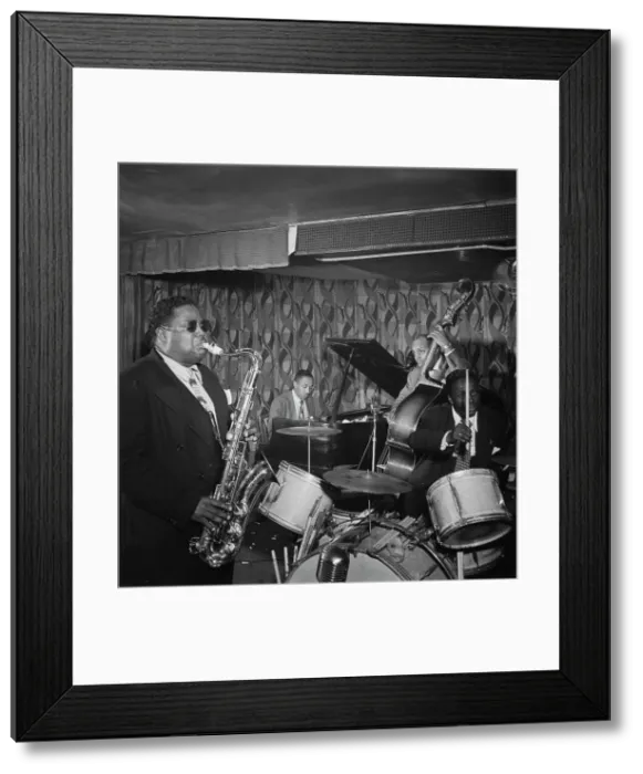 Framed Print : Portrait of John Hardee, Famous Door, New York, N.Y. ca. July 1947. Creator: William Paul Gottlieb Framed Print : Portrait of John Hardee, Famous Door, New York, N.Y. ca. July 1947. Creator: William Paul Gottlieb