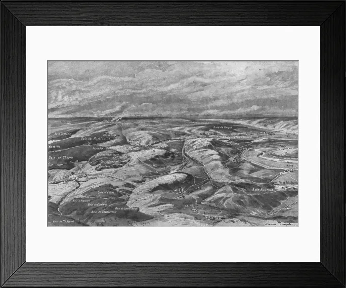 Framed Print : Le champ de bataille de la cote 304 et du Mort-Homme, 1916. Creator: L. Trinquier Framed Print : Le champ de bataille de la cote 304 et du Mort-Homme, 1916. Creator: L. Trinquier