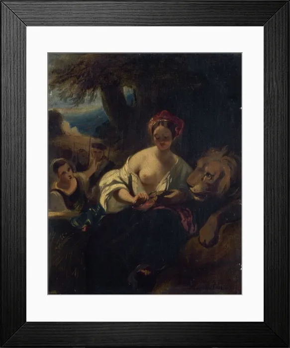 Framed Print : Le lion amoureux, c.1836. Creator: Camille Joseph Etienne Roqueplan Framed Print : Le lion amoureux, c.1836. Creator: Camille Joseph Etienne Roqueplan