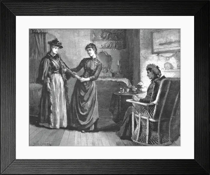 Framed Print : Madame Leroux'; By Francis Eleanor Trollope; And Peggy in her eagerness almost pulled Lucy into the Creator: Percy Macquoid Framed Print : Madame Leroux'; By Francis Eleanor Trollope; And Peggy in her eagerness almost pulled Lucy into the Creator: Percy Macquoid